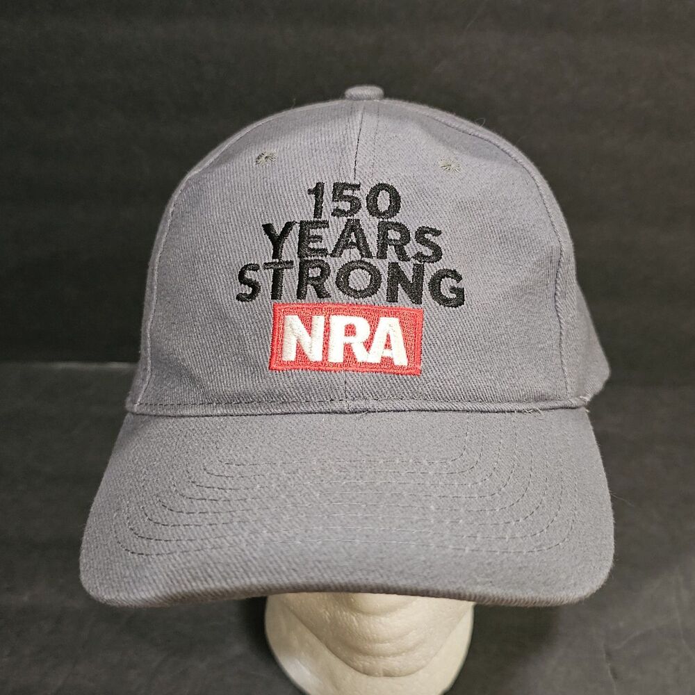 NRA 150 Years Strong Adjustable Strap Gray Hat